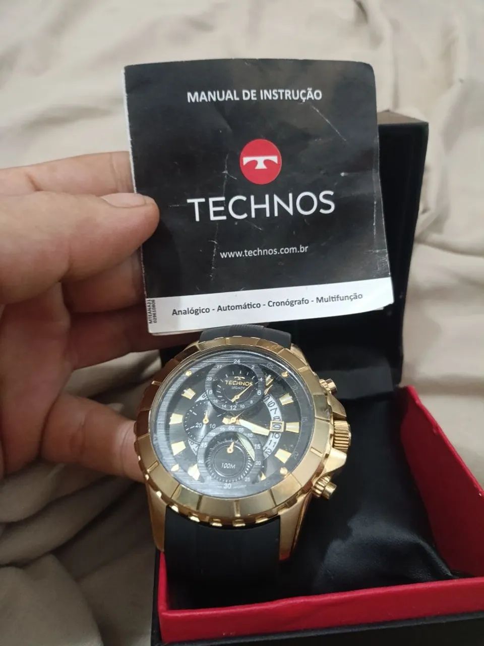 Relógio technos legacy dourado - Foto 3