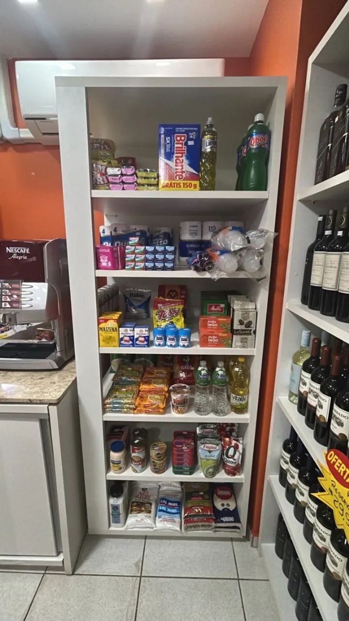 Expositor Comercial em MDF Branco - Excelente Estado