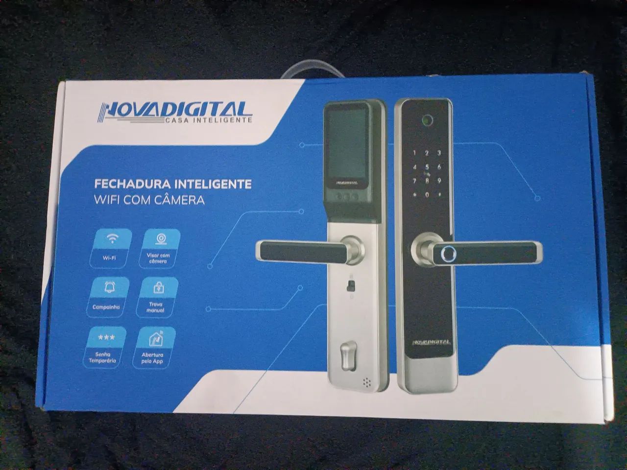 Fechadura Inteligente com Câmera Wi-Fi Nova Digital (modelo SL06-CAM).