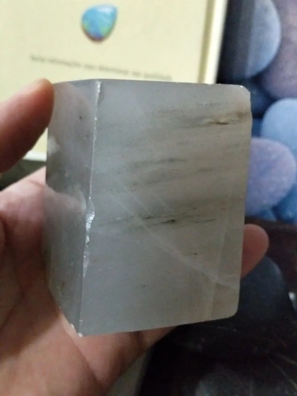 Bloco de cristal decorativo polido 470g - Foto 4