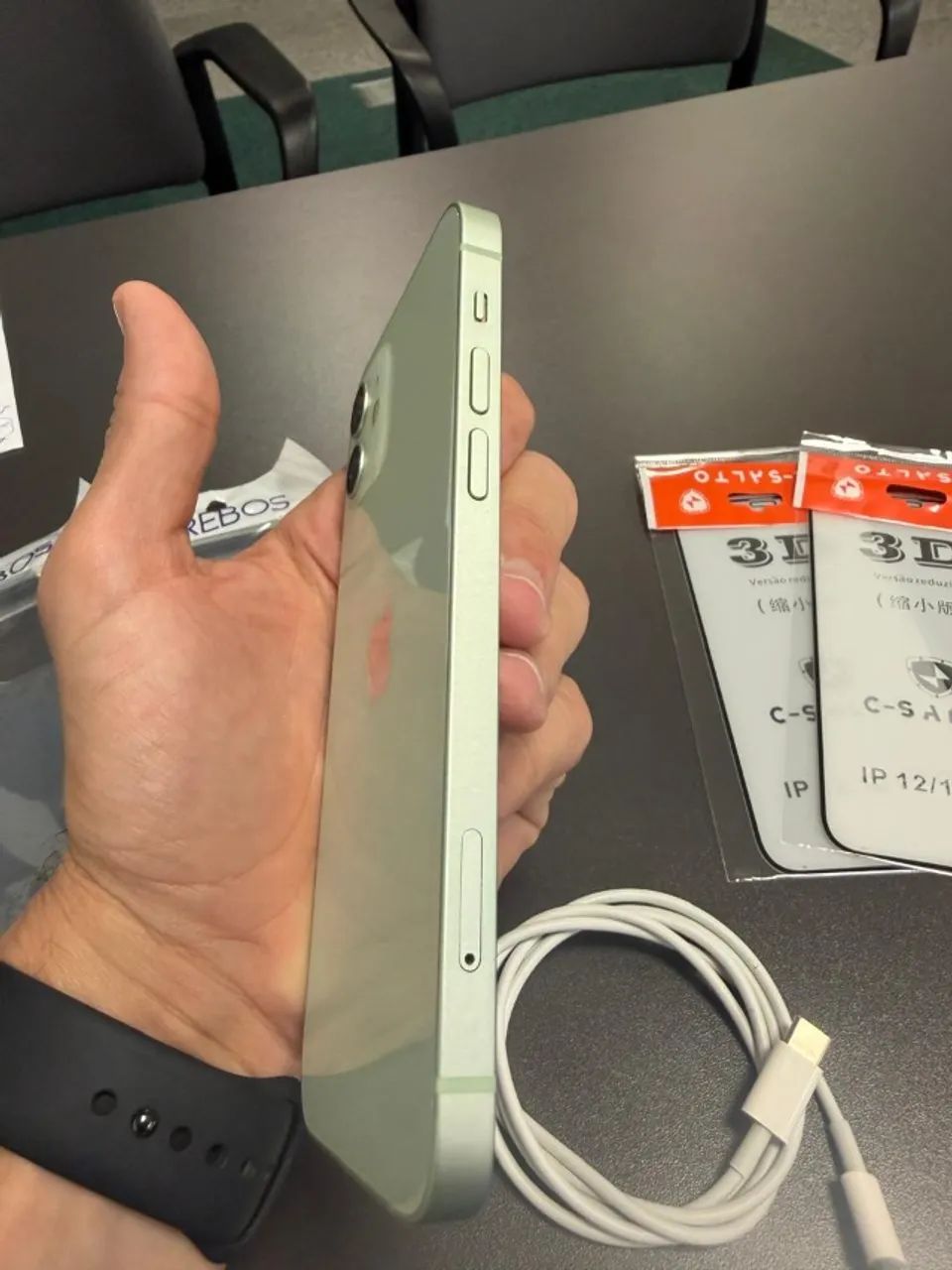 iPhone 12 256GB Green - Impecável / Todo Original - Celulares e