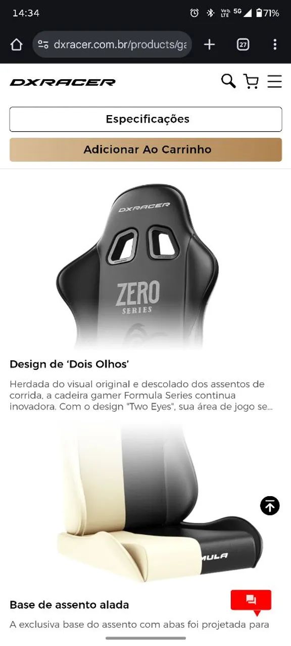 Cadeira Gamer DX Racer Fórmula - Foto 4