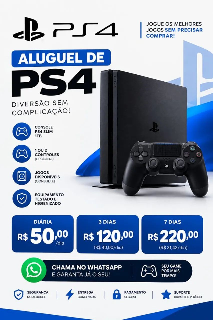 Aluguel de PS4