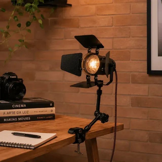 Luminária Articulada Estilo Cinema com Garra - Foto 5