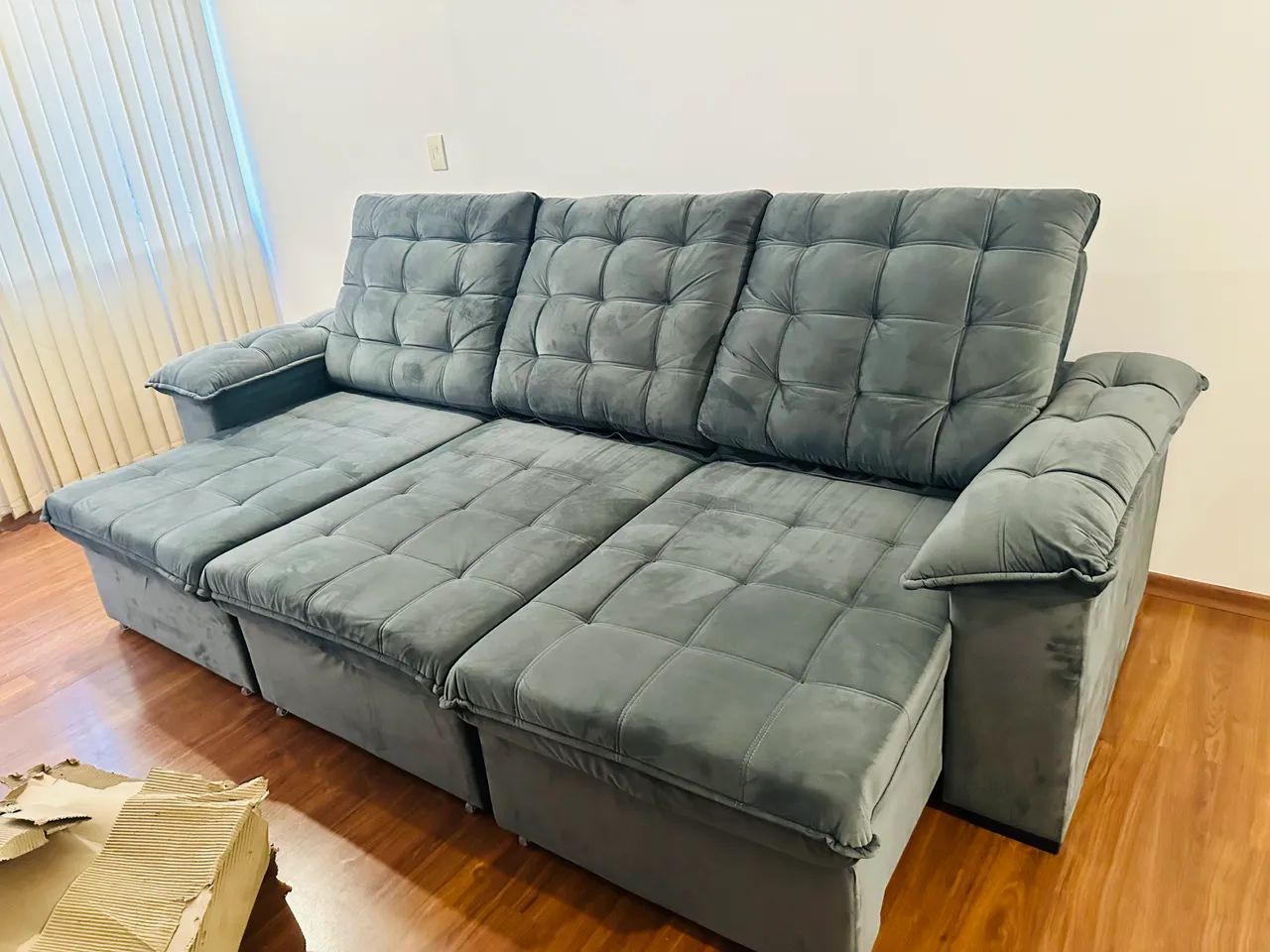 Sofá retrátil e reclinável 2,90 / NOVO / entregamos  - Foto 5