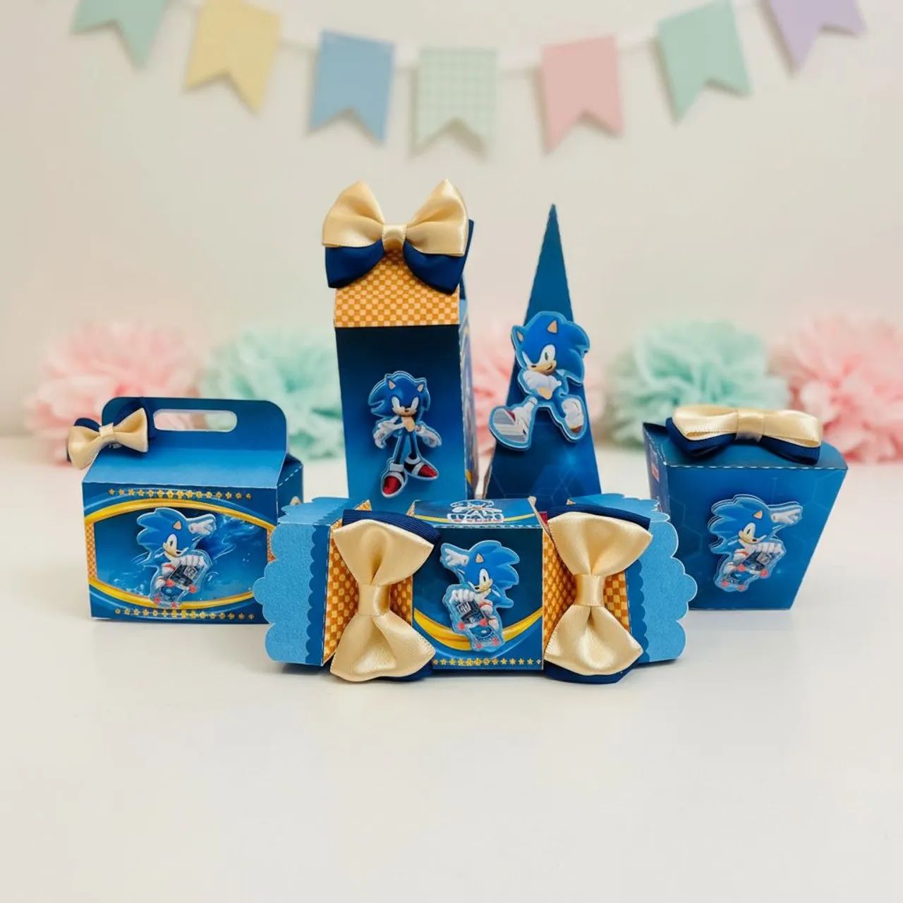 Kit Lembrancinhas Pegue e Monte Sonic 19 Peças 