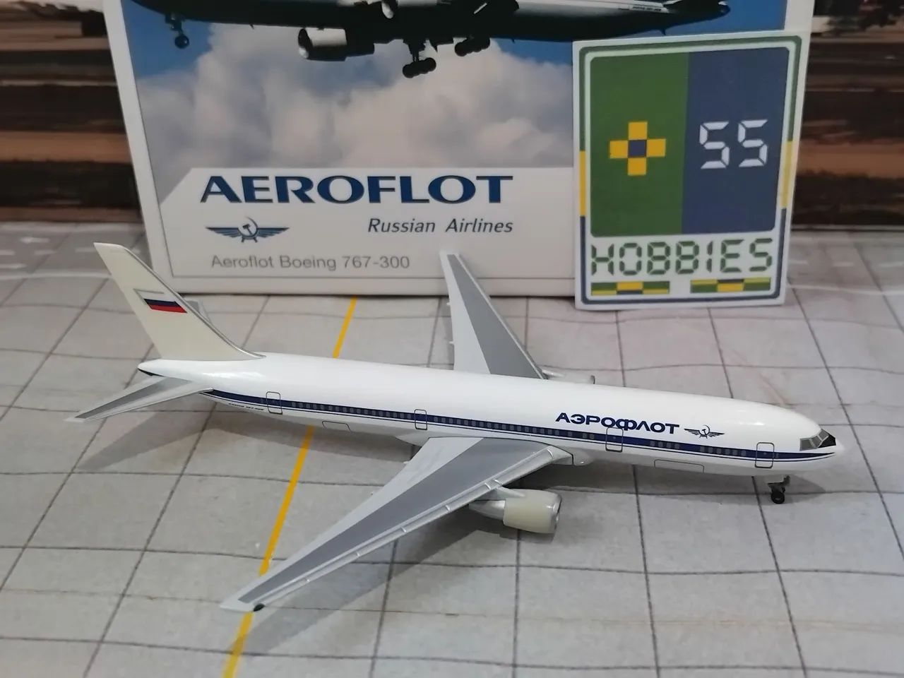 Miniatura Avião Herpa Wings 1/500 Aeroflot Russian Airlines Boeing