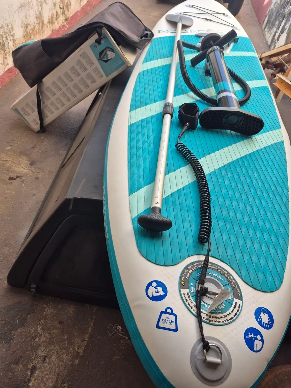 Plancha inflável de Remar Stand up, Aquaquest 320, mede 3,20metros - Foto 5