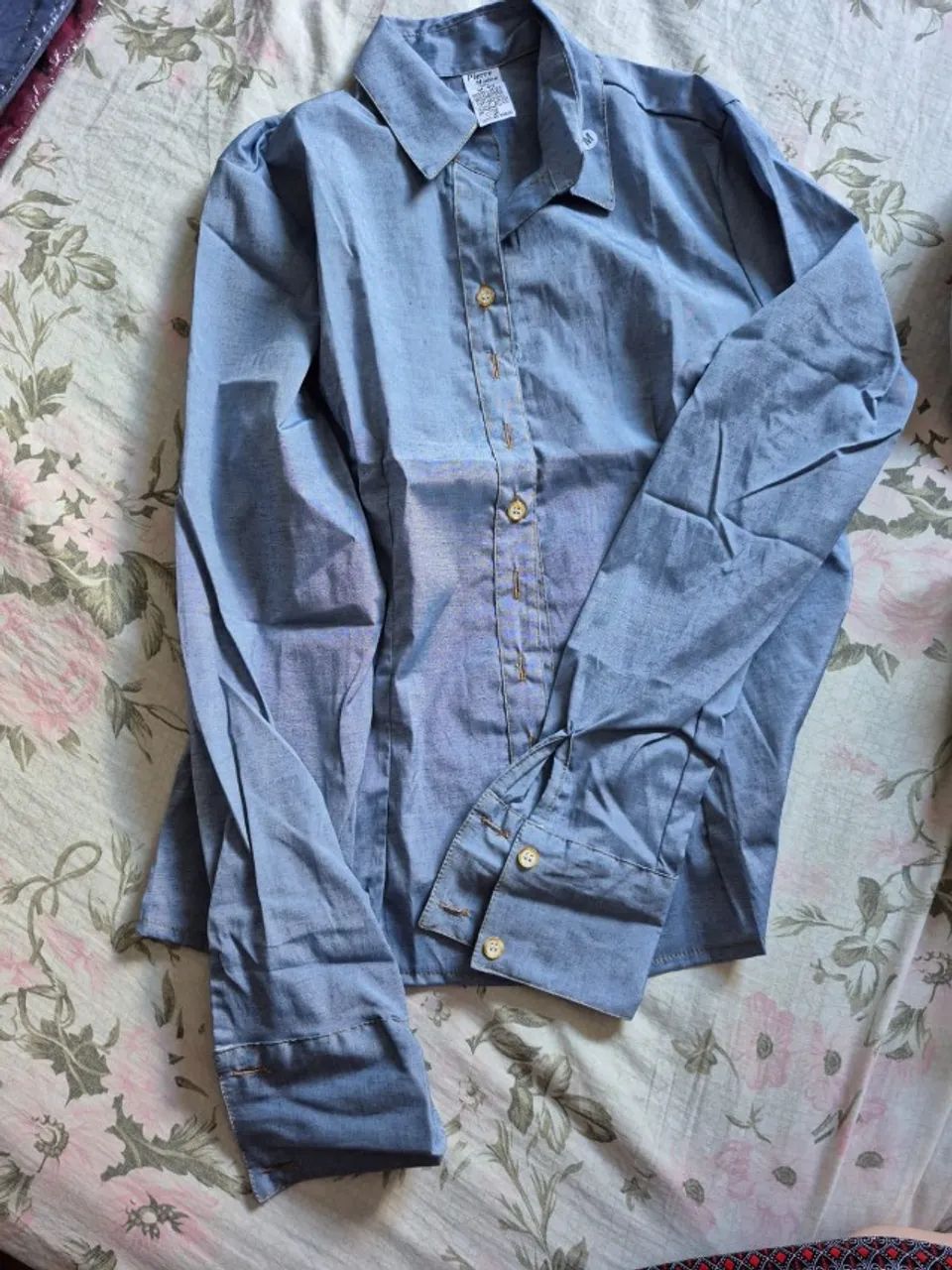 camisa jeans feminina M