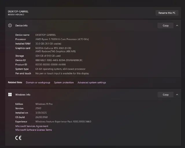 Processador Ryzen 5 7600X 6-Core Processor [AM5]