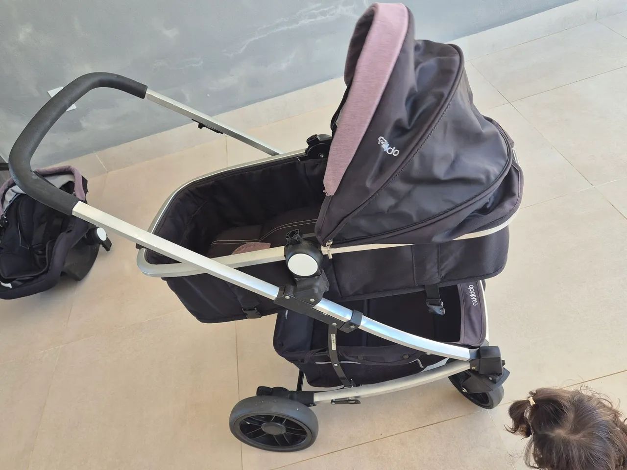 Carrinho de Bebe Moises com Bebe Conforto Kiddo - Foto 2