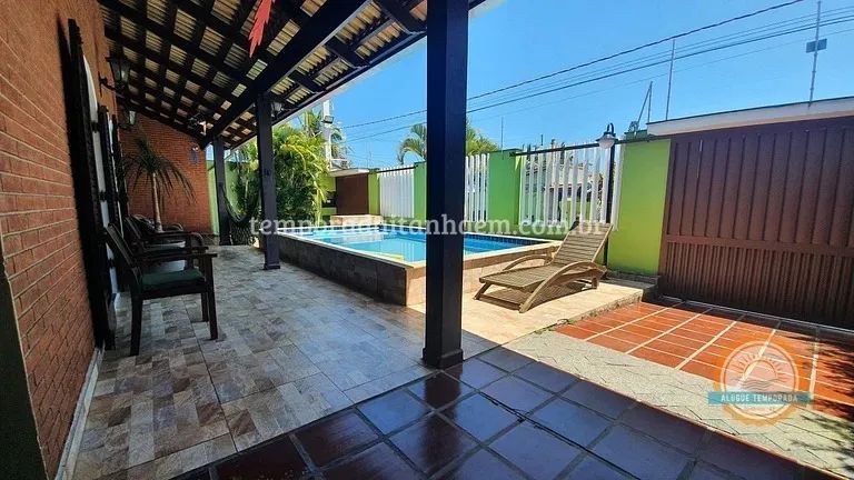 Piscina, Lareira, bilhar, área gourmet, Wi-Fi, 4dorm,  200mts Mar