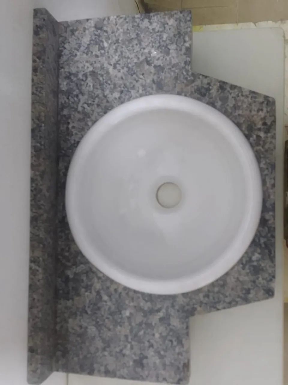 Lavatório Granito Cuba de Louça Redonda Pronto para ser Instalado - Foto 5