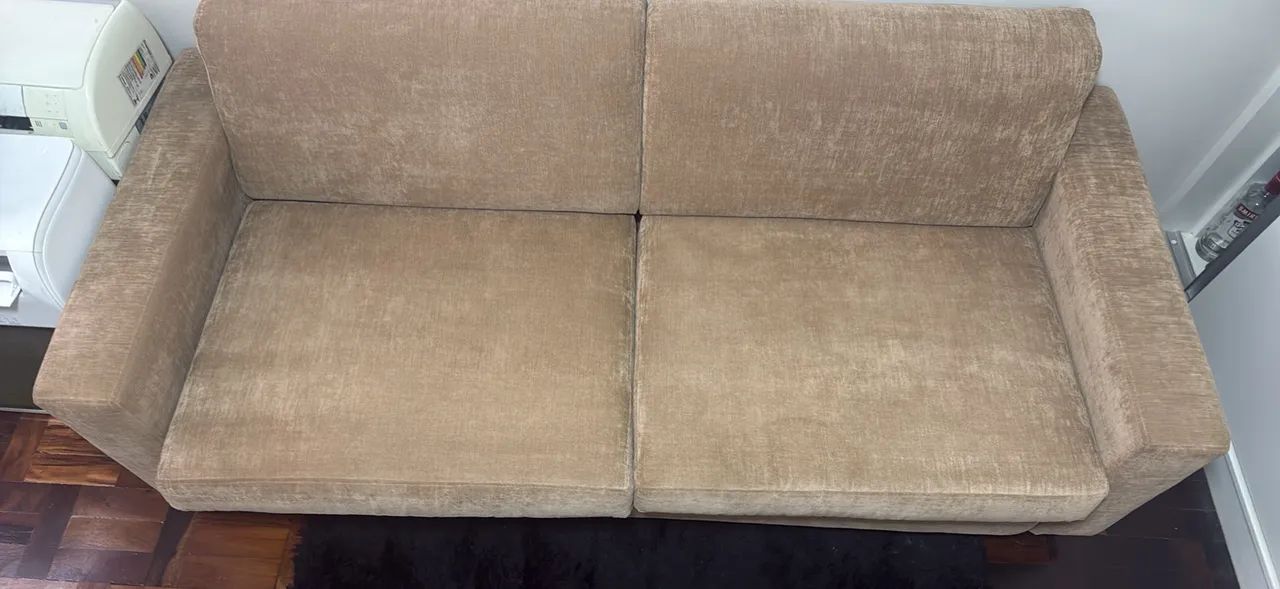 Sofá praticamente novo, bege  - Foto 3