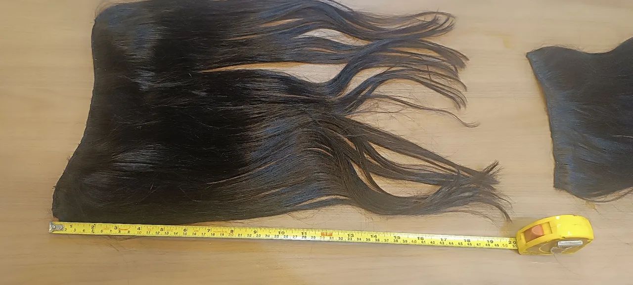 Cabelo humano na faixa