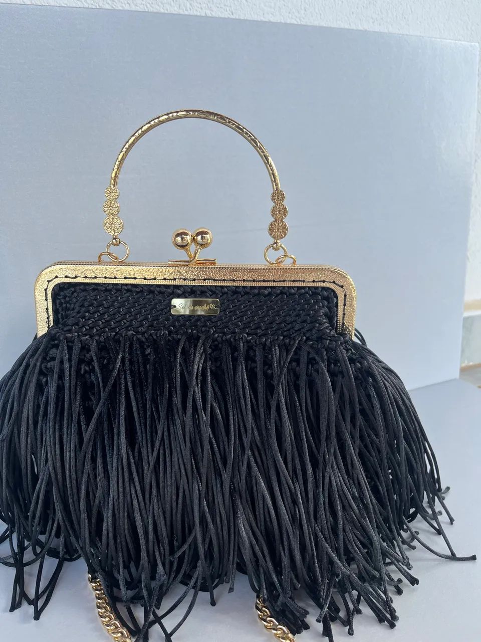 Bolsa em crochê Franjas  - Foto 3