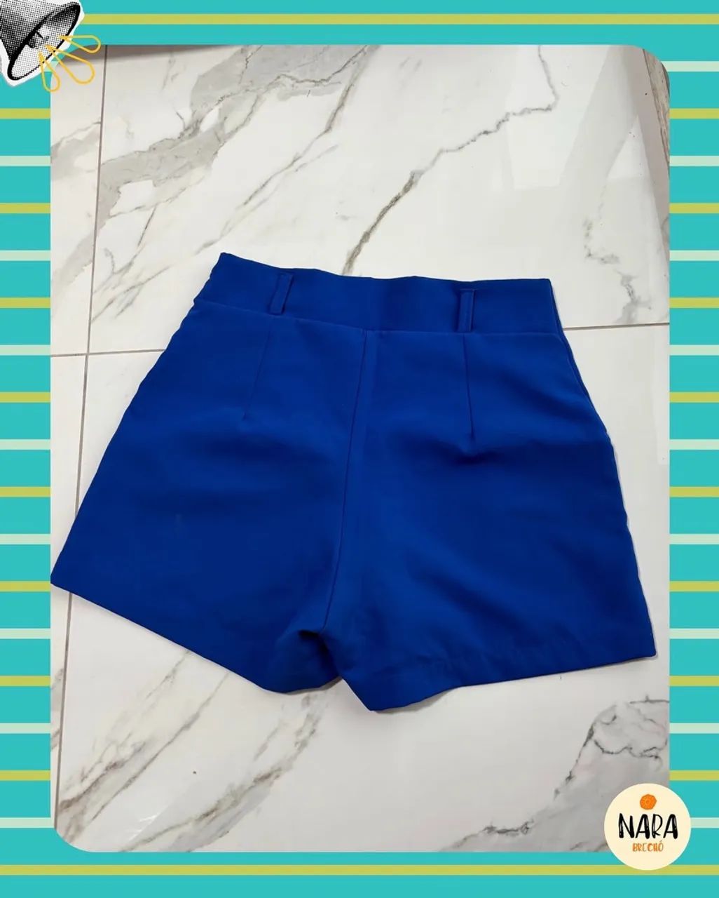 Short feminino azul  - Foto 2
