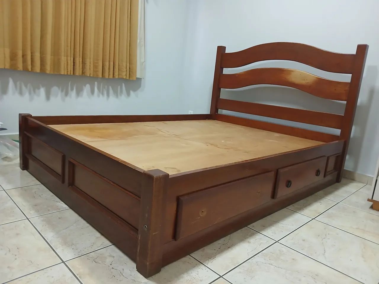 CAMA DE CASAL - MADEIRA MACIÇA - Foto 4