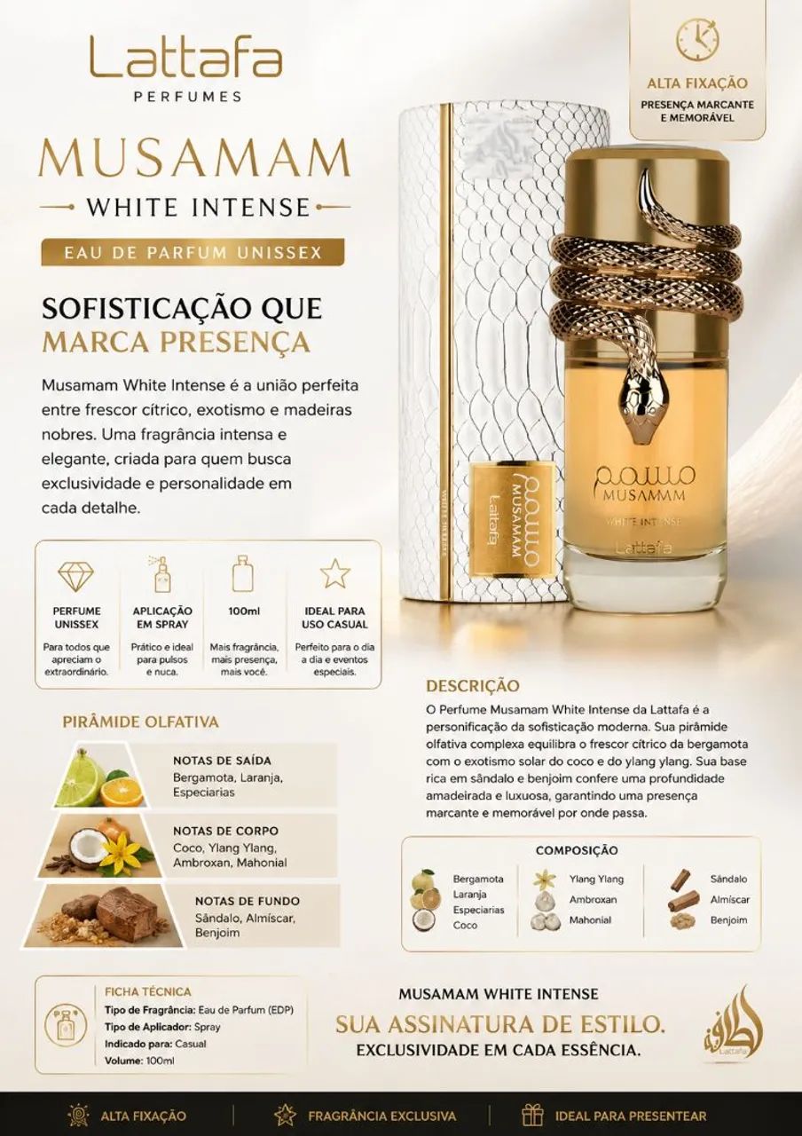 Vendo Musamam White Intense da Lattafa  - Foto 3