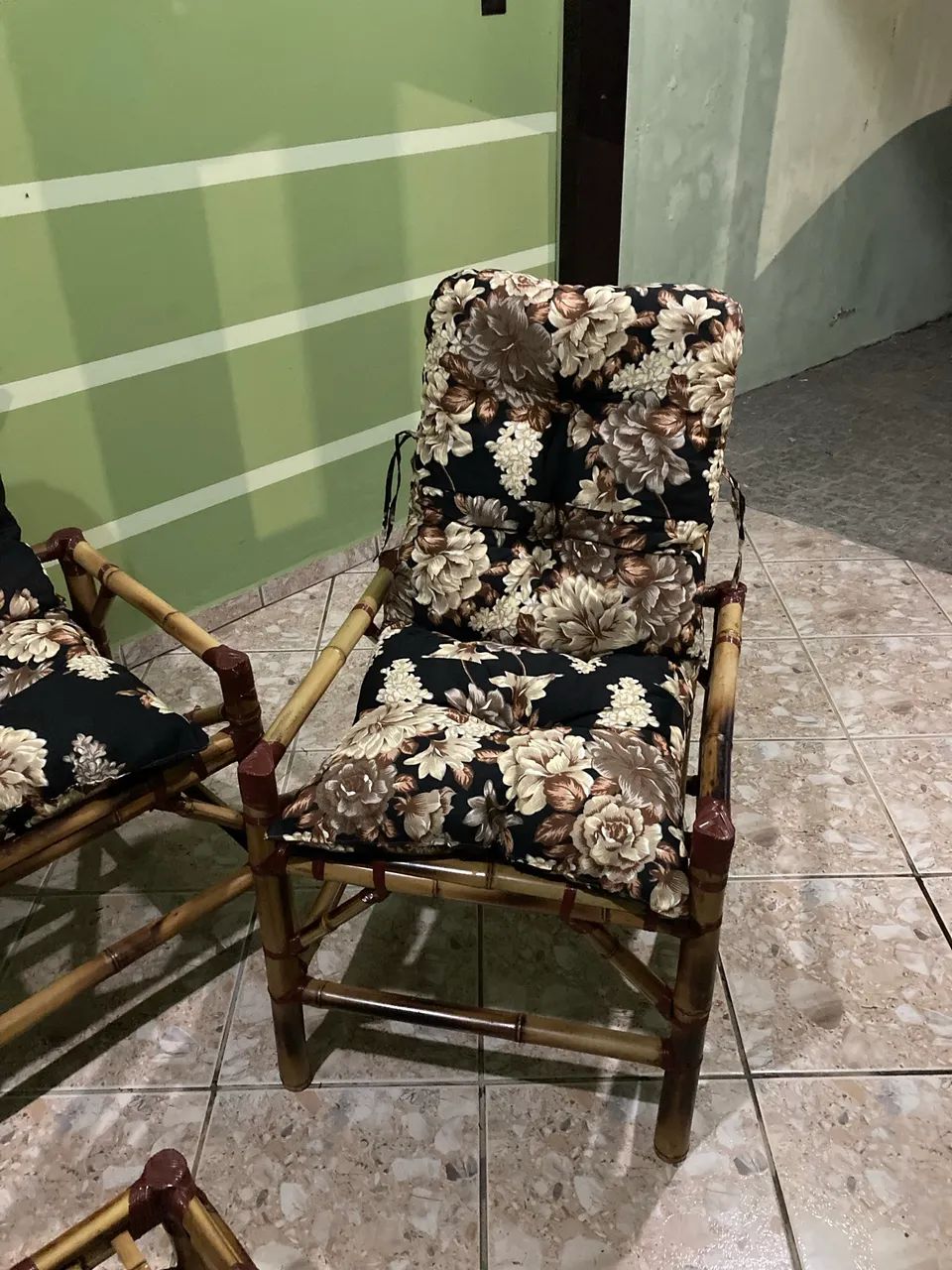Jogo cadeiras varanda em bambu  - Foto 3