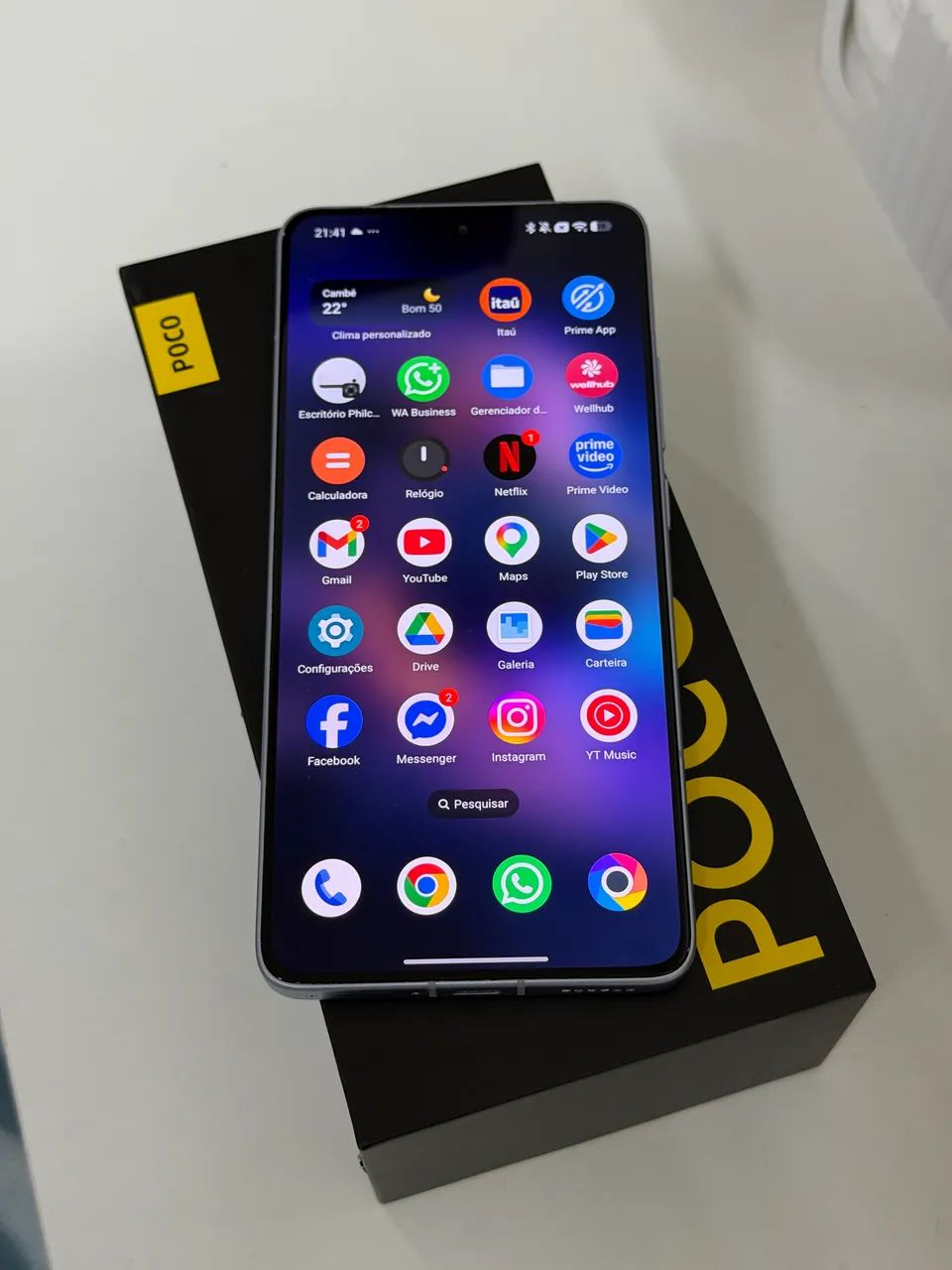 Poco F7 Pro Blue (512GB/12GB) - Impecável - Celulares e