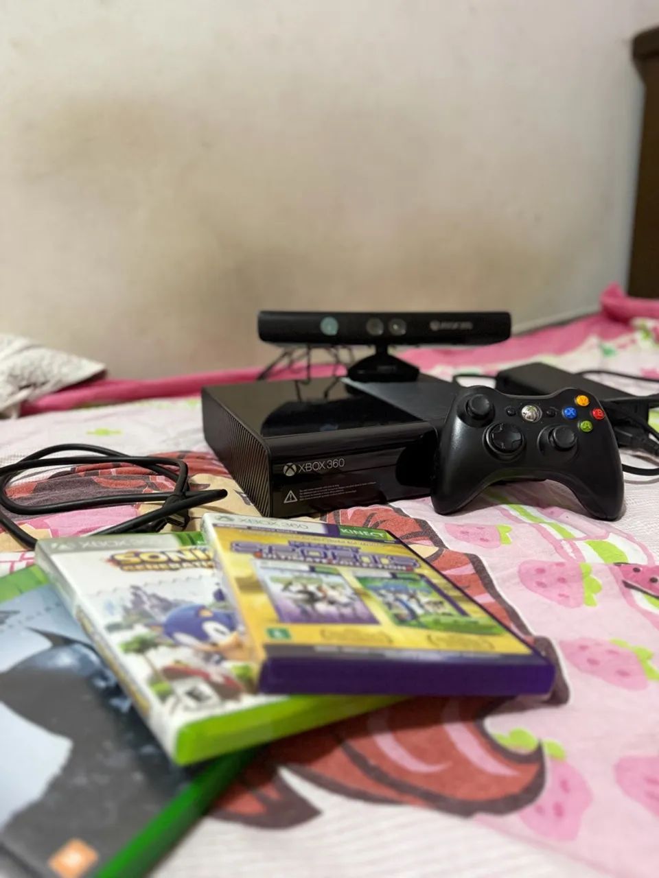 Xbox 360 com kinect + controle e jogos - Foto 2