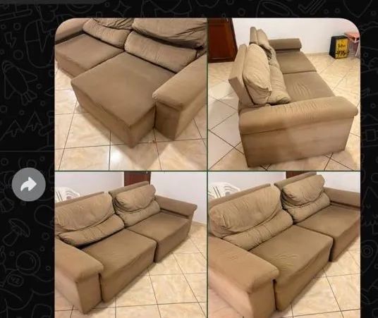 Vende-se um sofá 4 lugares inclinado e recliclavel  - Foto 3