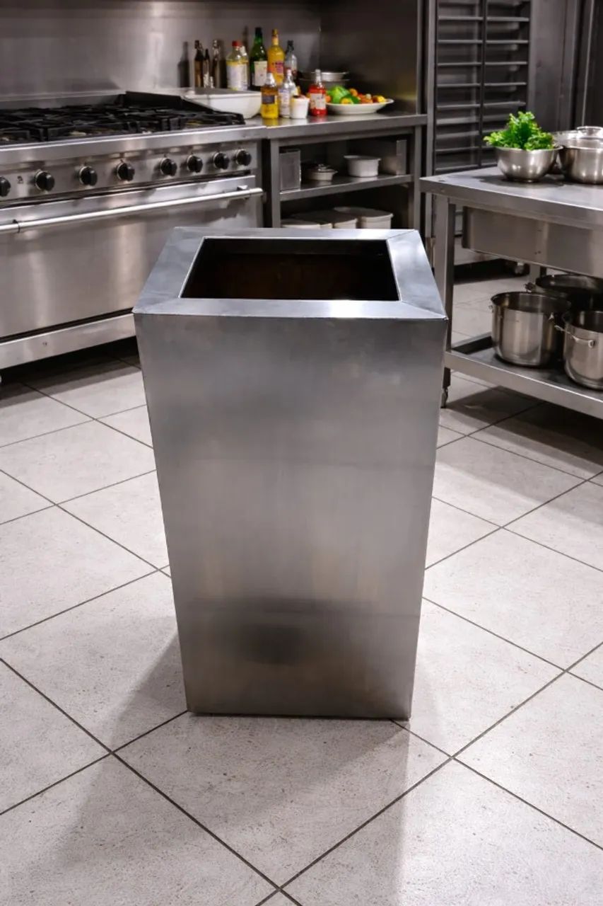 Lixeira inox 