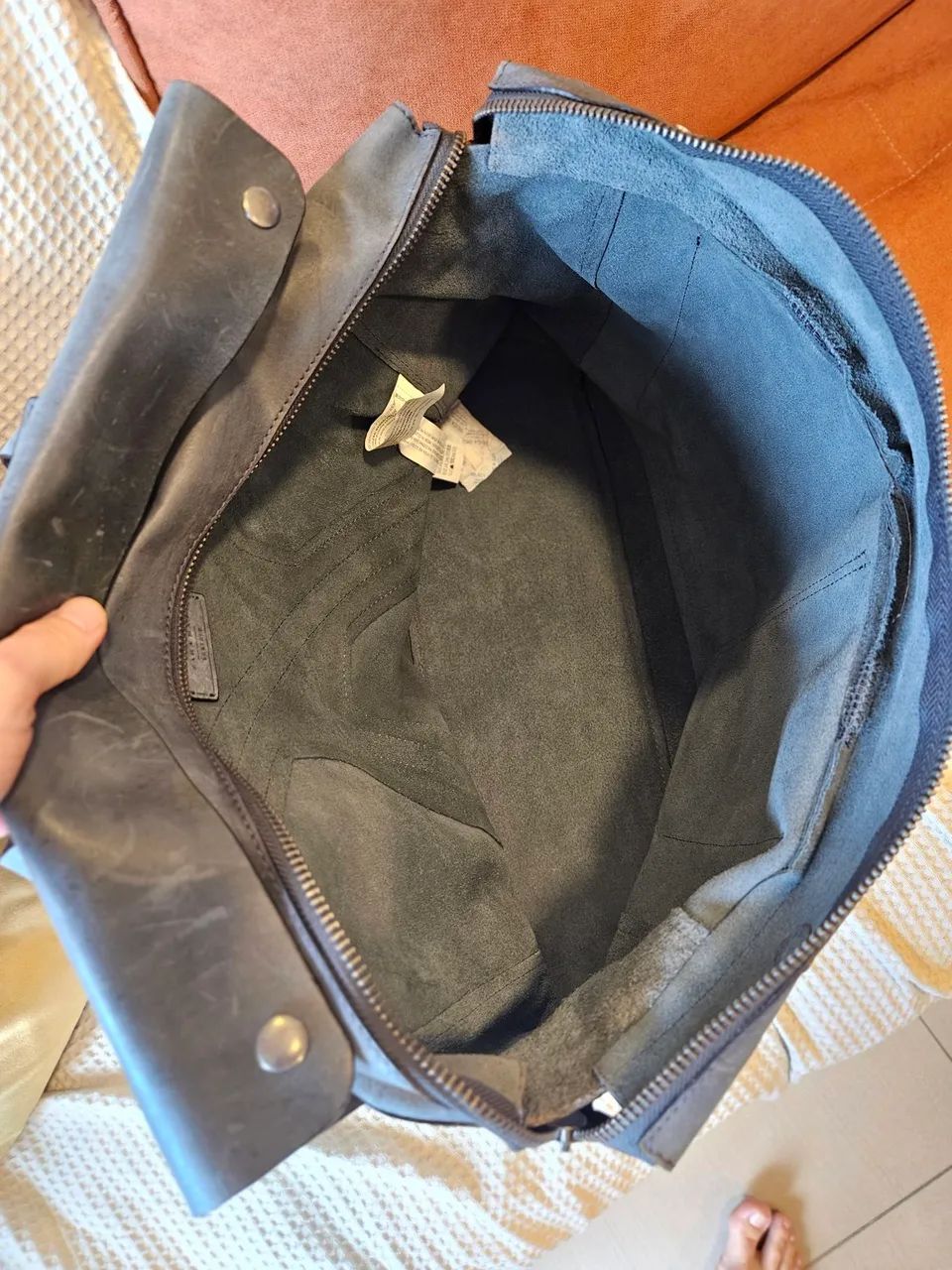 Bolsa de couro ZARA estilo THE ROW - Foto 4
