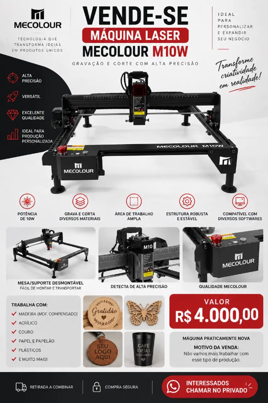 Laser e mesa para laser 