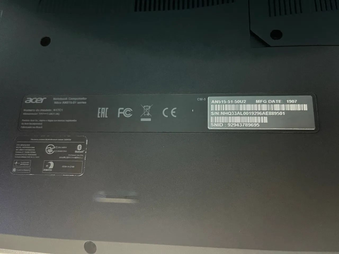 Notebook ace nitro 5 An515-51-50u2 - Foto 3