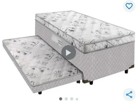 cama de casal e cama se solteiro com cama auxiliar