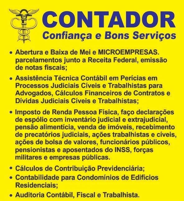Contabilidade de imobiliária, comércio 