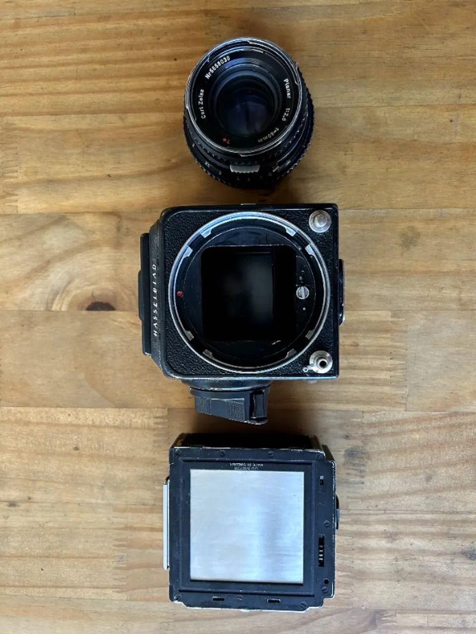 Camera analógica HASSELBLAD 500CM + PLANAR 80mm F2.8 - Câmeras e