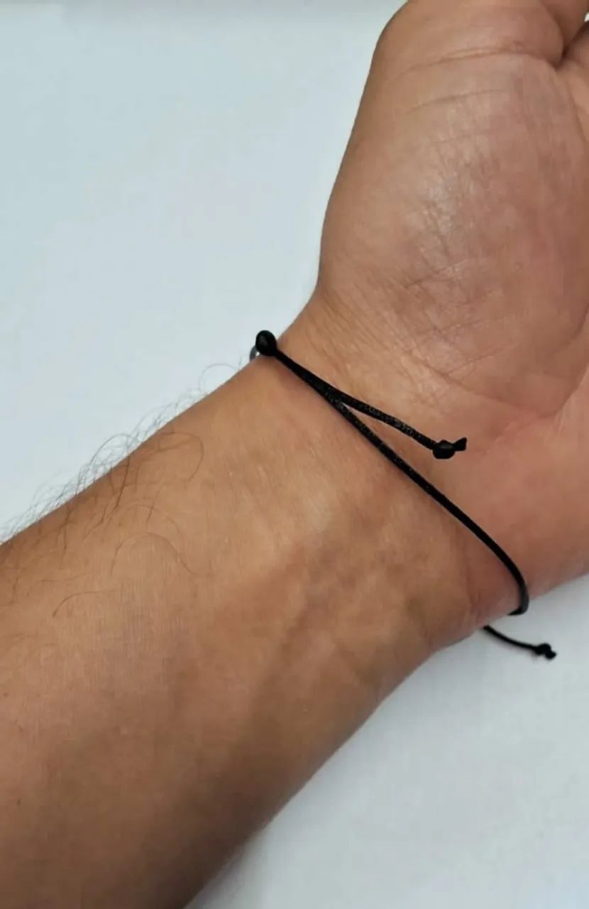 pulseira com nó para regulagem fio de seda - Foto 4