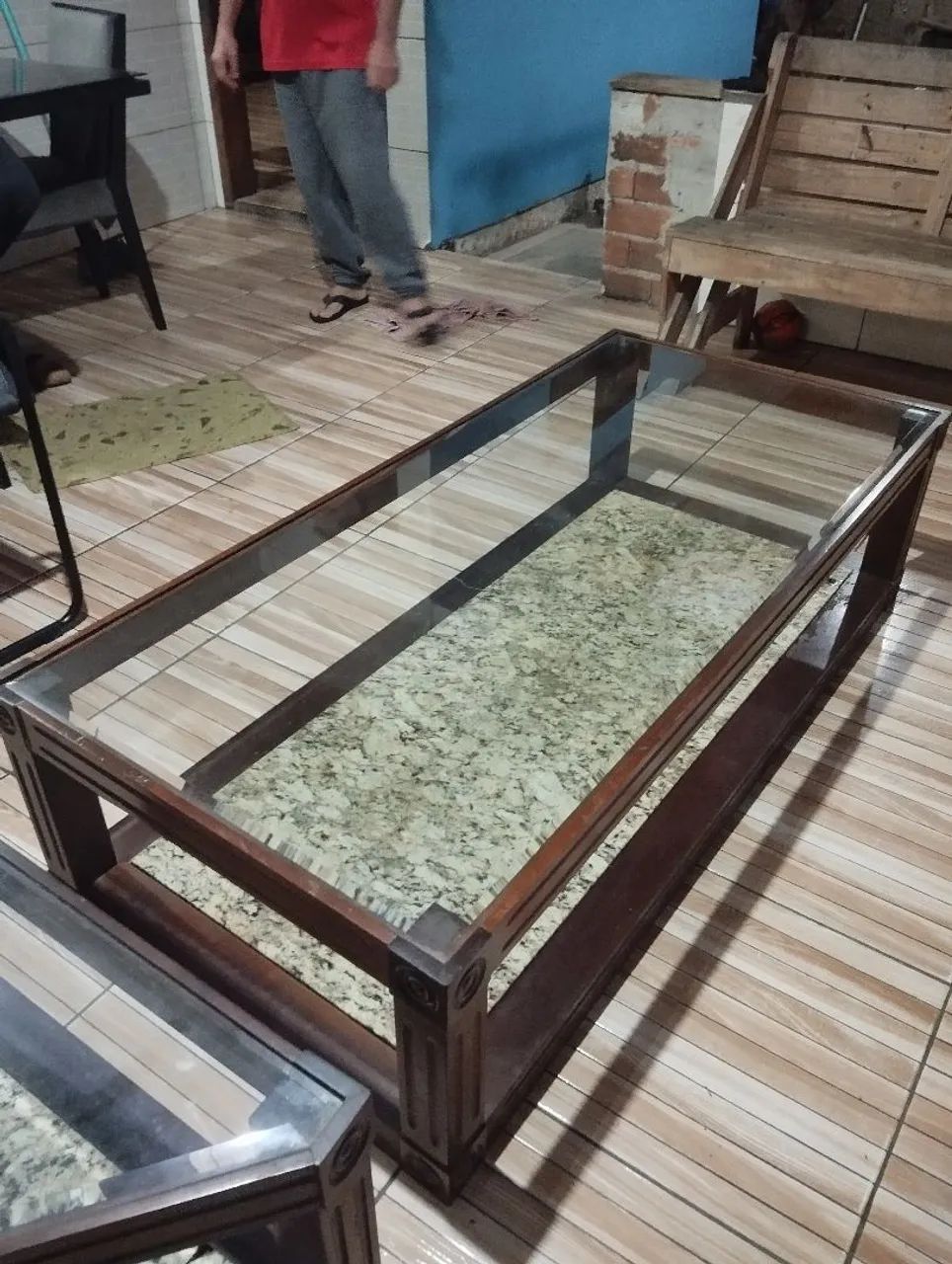 Mesa de centro + mesa de canto antigas  - Foto 3