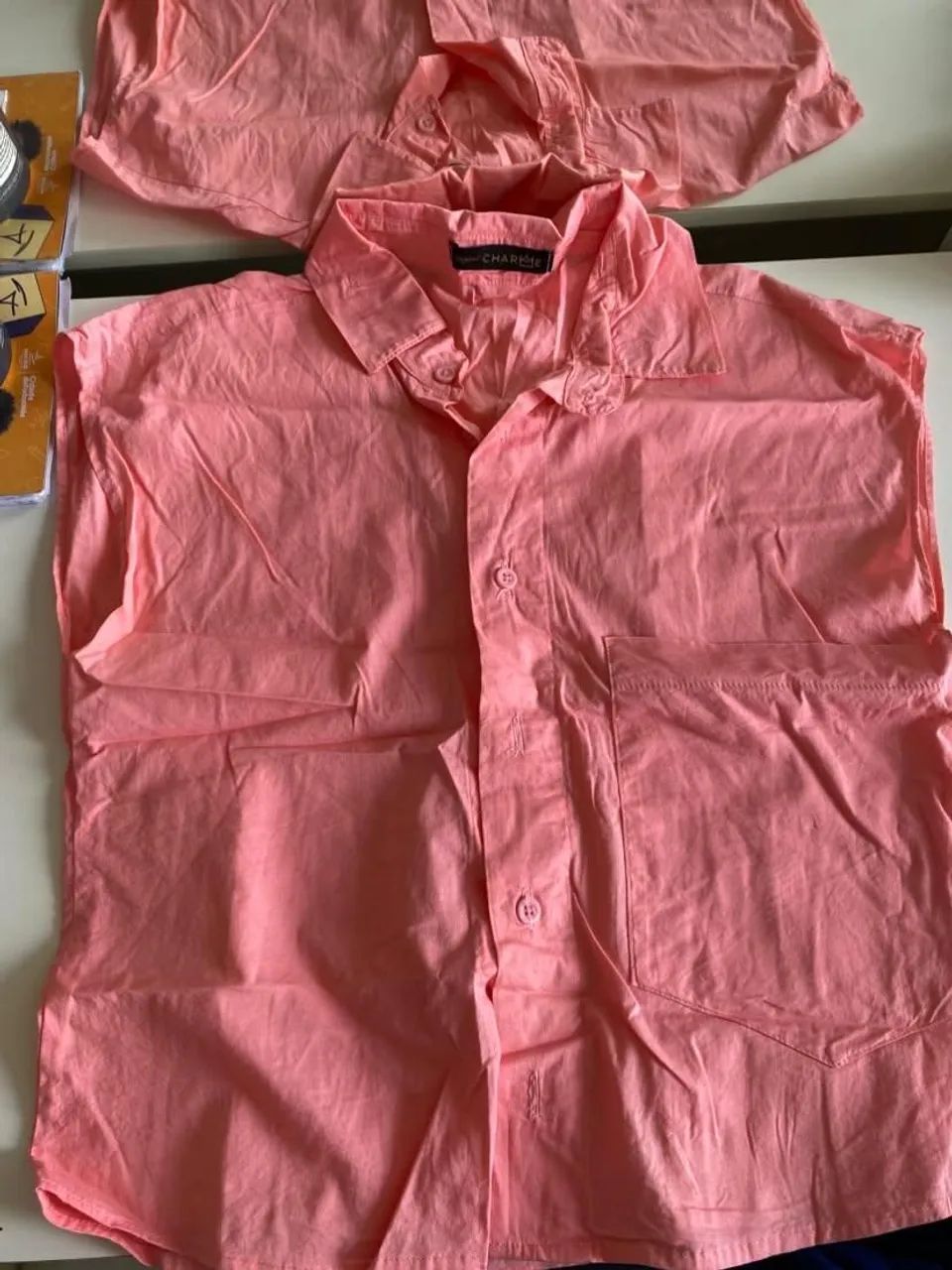 Blusa rosa de botão  - Foto 3