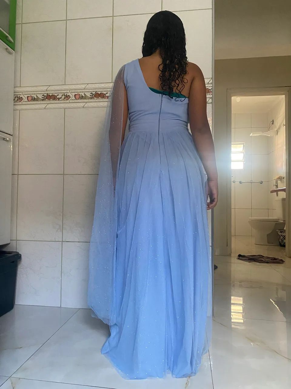 Vestido de festa azul claro M - Foto 3