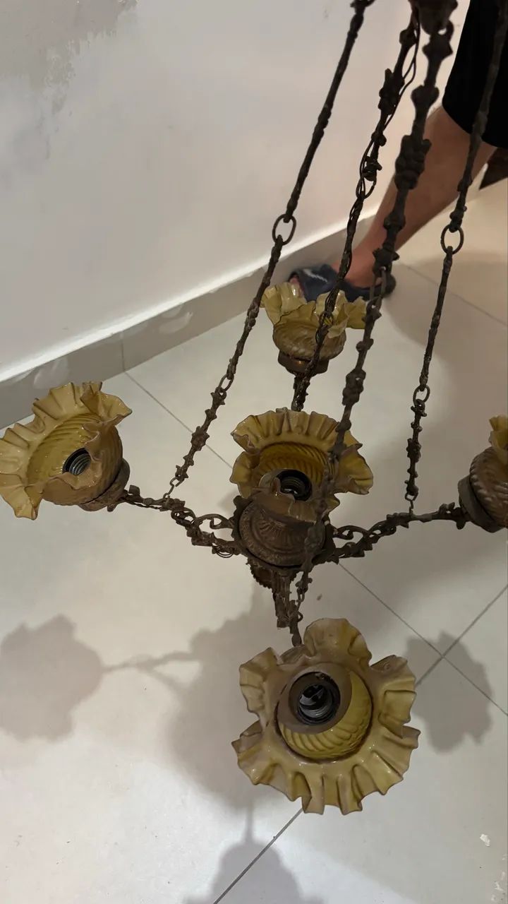 Lustre pendente antigo  - Foto 3