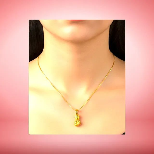 Corrente de Ouro Com Pingente em Formato de Figa - Foto 5