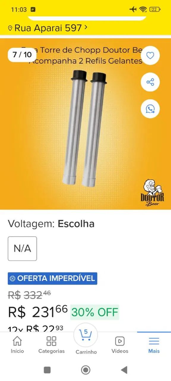 Chopeira com 2 refil  - Foto 2