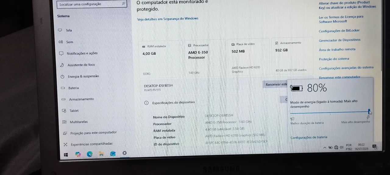 Notebook Samsung RV415 - Foto 3