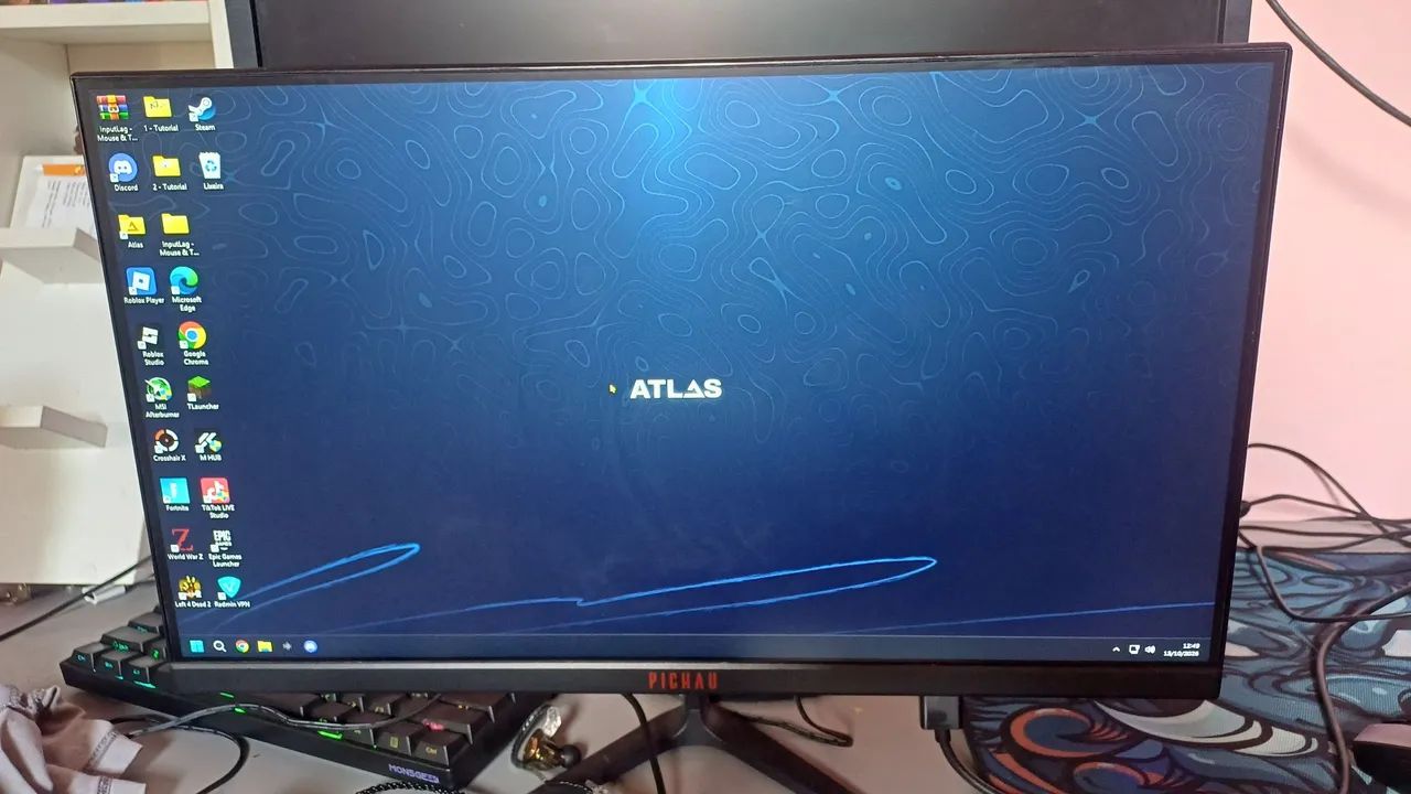Monitor 75hz e mouse 1k redragon
