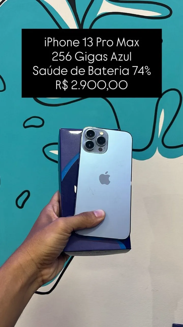iPhone 13 128GB Preto Saúde de bateria 84% R$ 2.750,00 Semi Novo