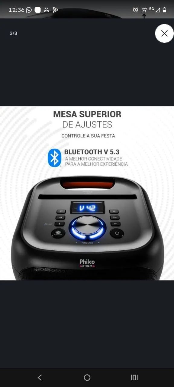 Caixa de som Bluetooth Philco  - Foto 2