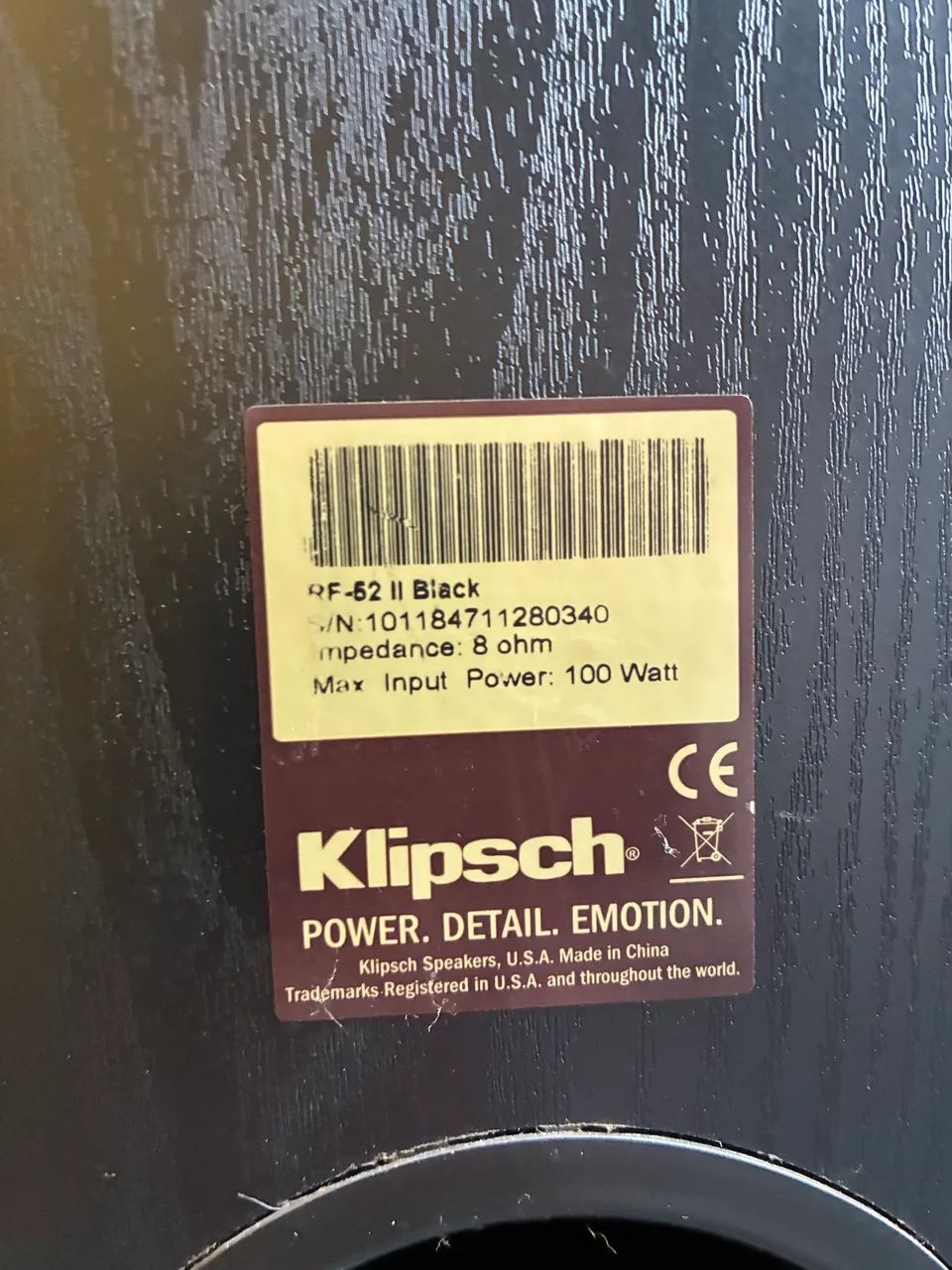 Par de Caixas Klipsch - Black Ash - MODELO RF 52 II BLACK - Foto 5