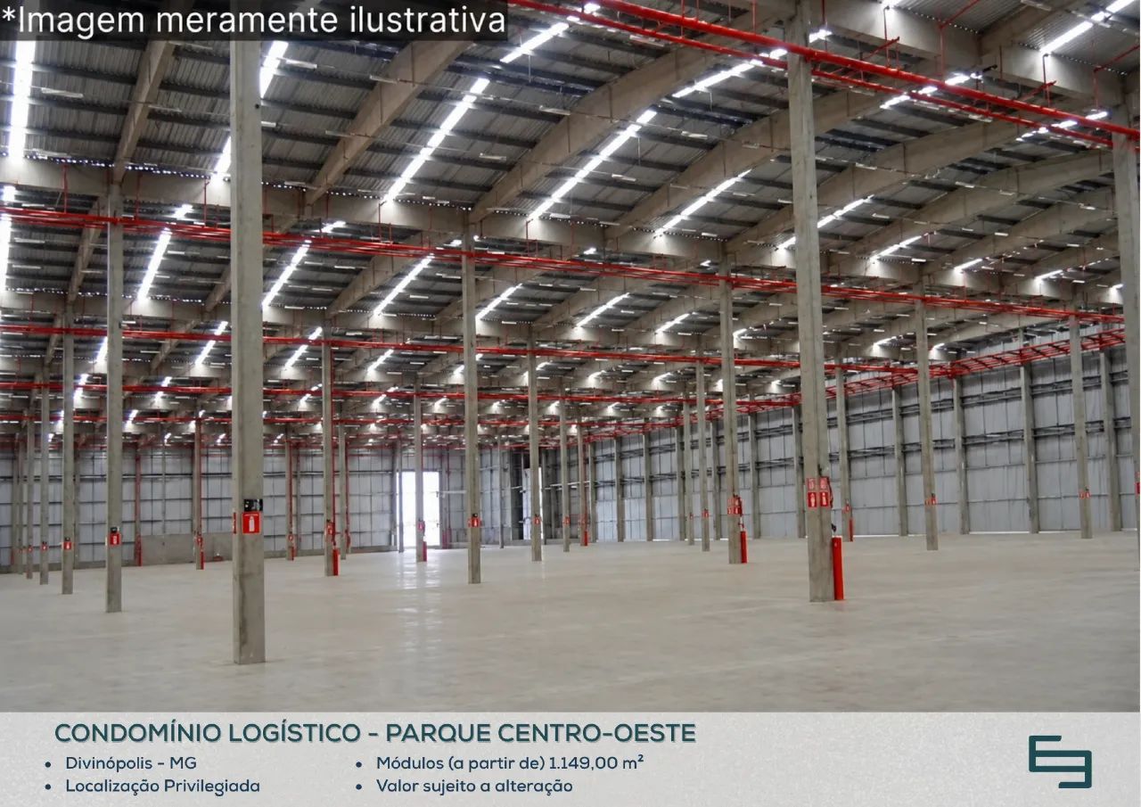 Galpão para alugar em Divinópolis/MG com 1.149,00 m² em condomínio logístico