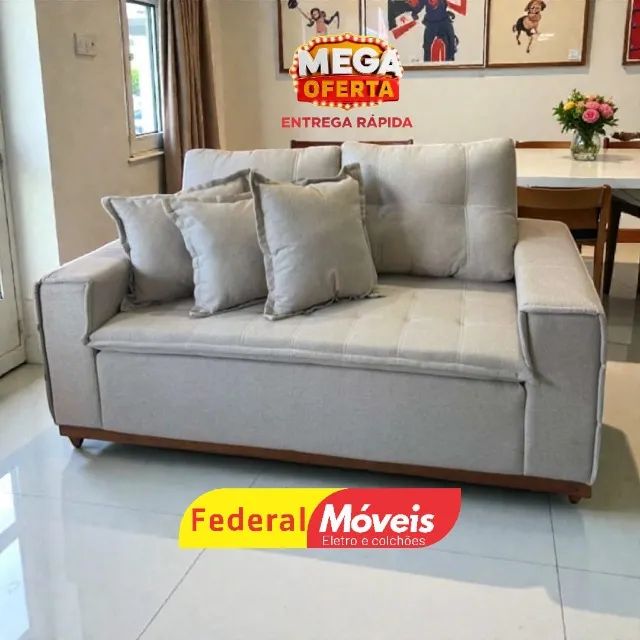 Sofá 1,70m Linho MEGA OFERTA