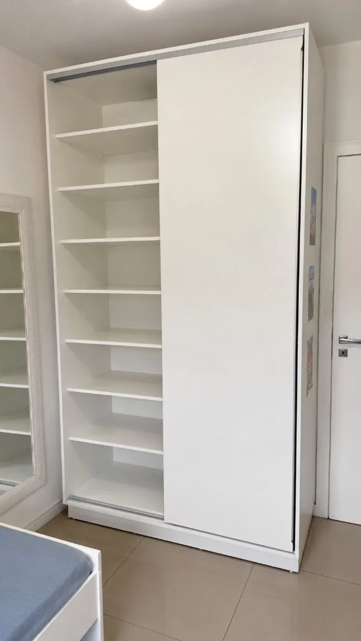 Armário guarda roupa para dormitório em MDF Branco - Foto 2