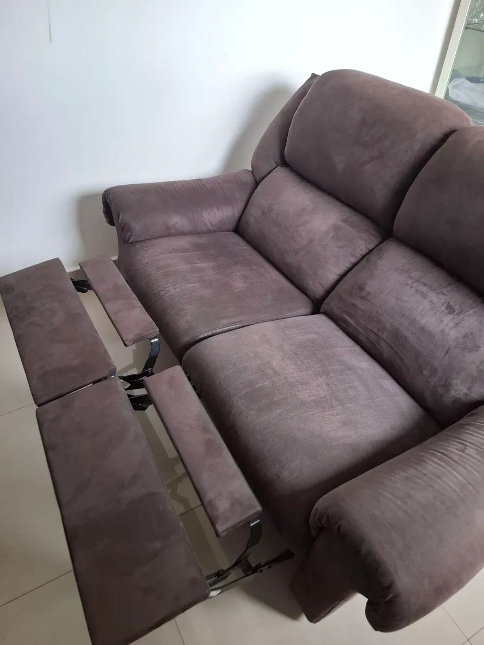 Sofá reclinável e modular 2 lugares